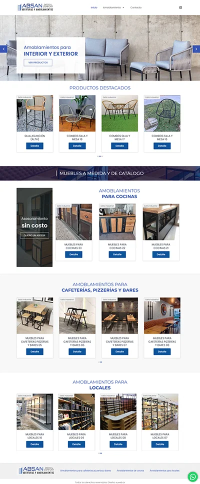 E-commerce de muebles y aberturas Absan