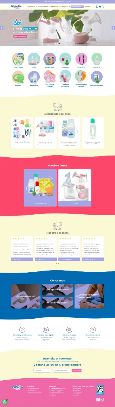 Tienda online de productos para bebés Bebefantitos