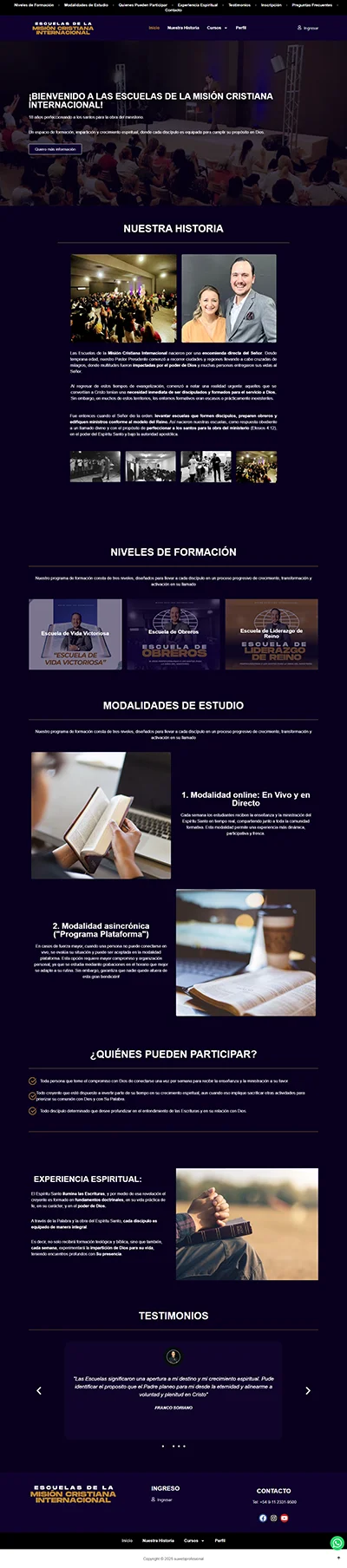 Sitio institucional educativo Escuela de la Misión