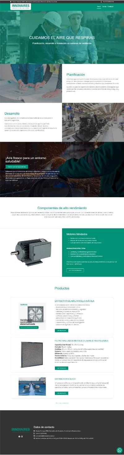 Sitio corporativo Innovaires