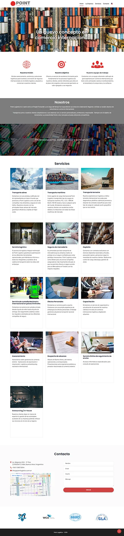 Sitio de logística Point Logistics