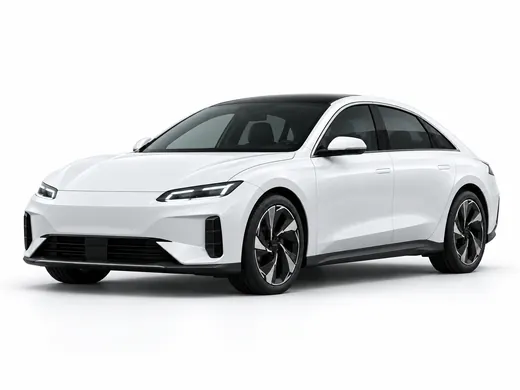 White electric sedan