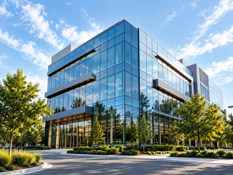 Glass corporate office building