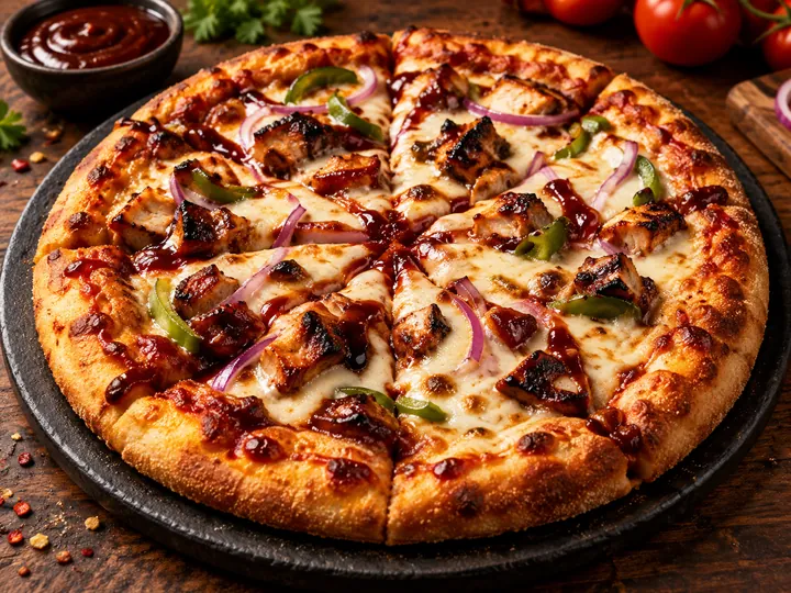 BBQ chicken pizza
