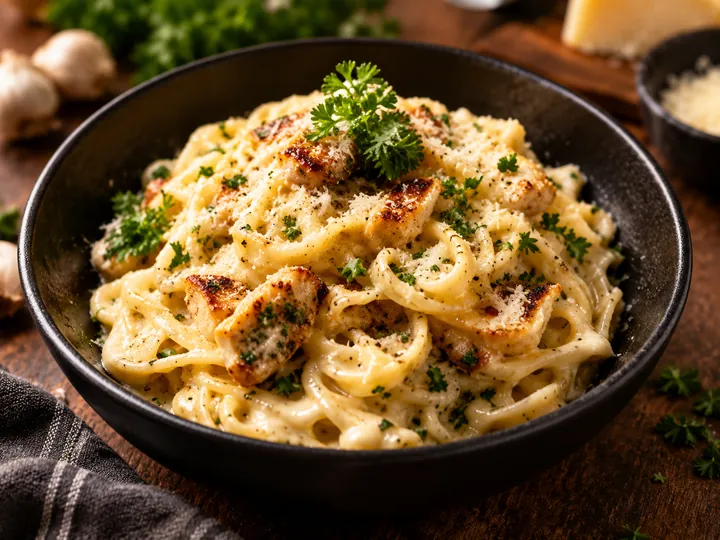 Creamy alfredo pasta