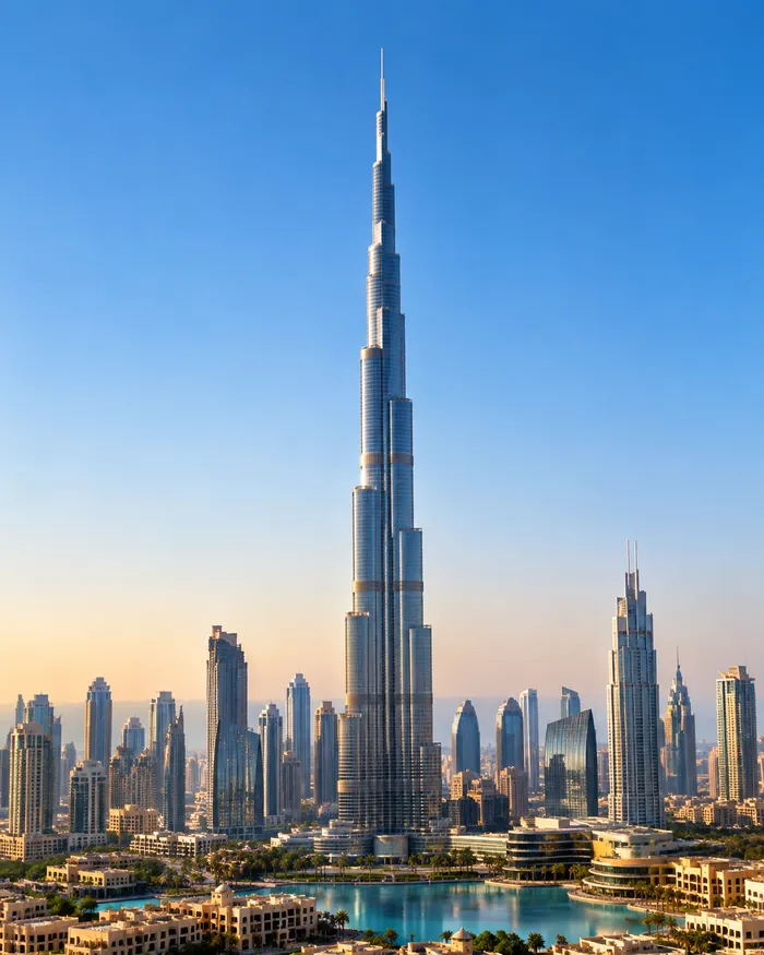 Skyline de Dubái con el Burj Khalifa