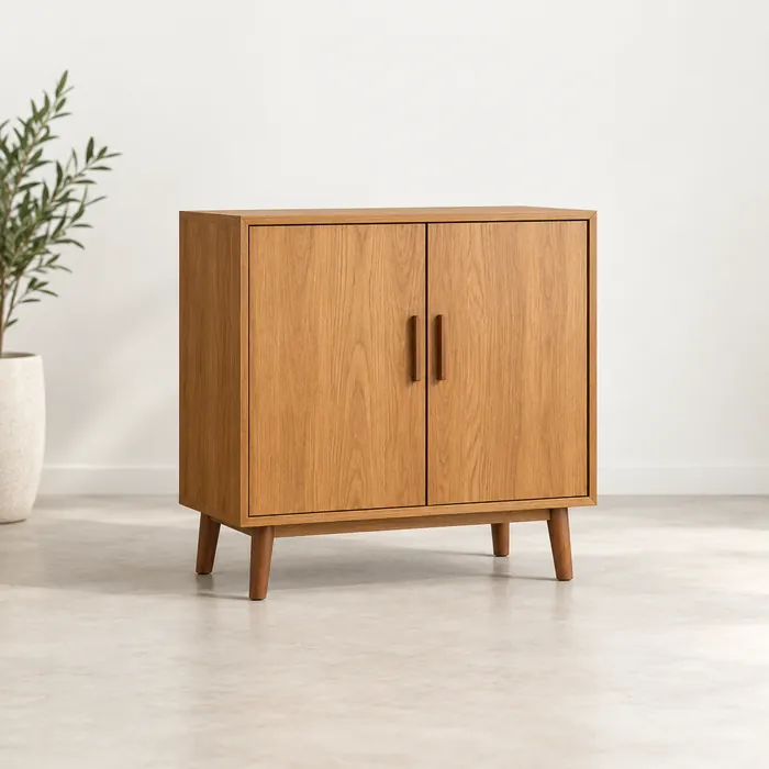 Alacena de madera con dos puertas