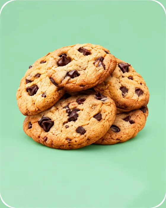 Stack of chocolate chip cookies