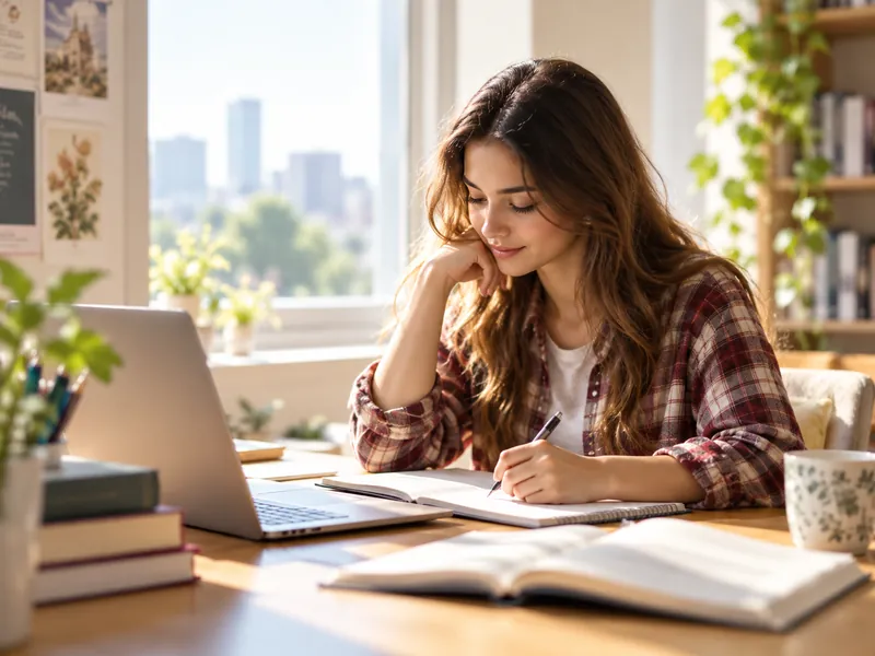 Estudiante dibujando junto a láminas de diseño